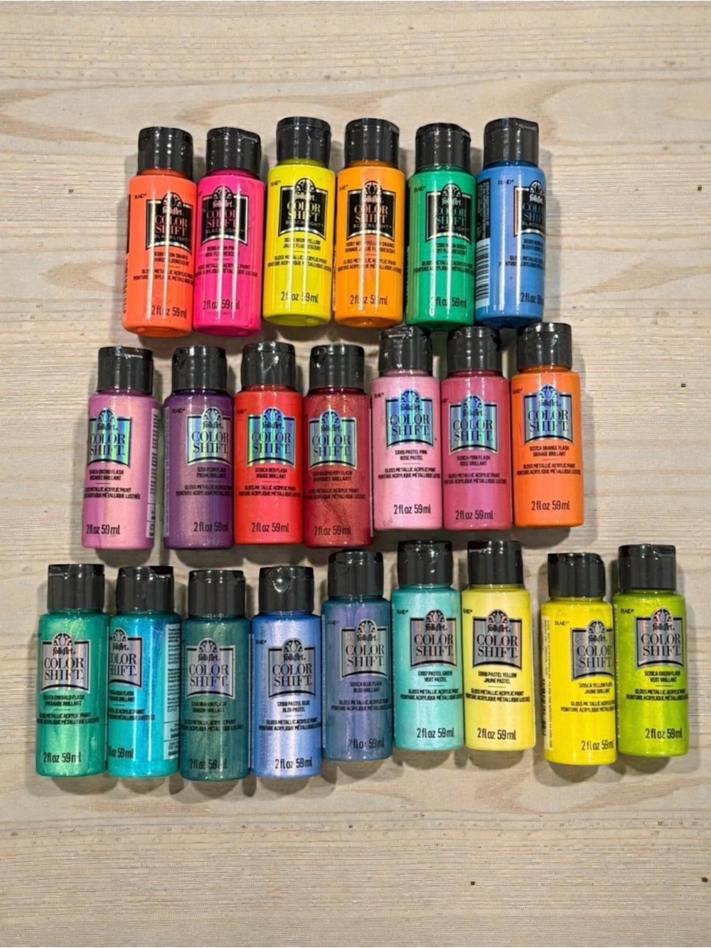 FolkArt Color Shift and BLACKLIGHT Acrylic Paints 2 oz Waterproof/Color Changing